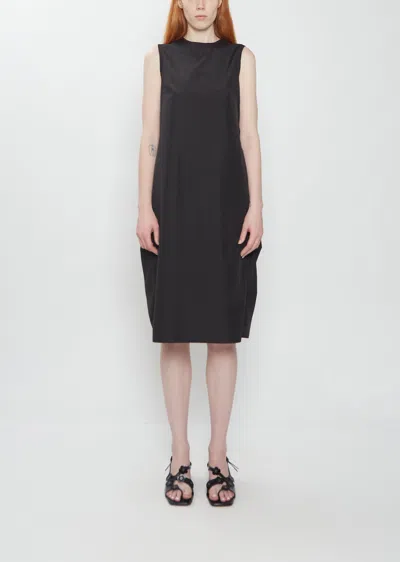 Cecilie Bahnsen Feero Faille Midi Dress In Black