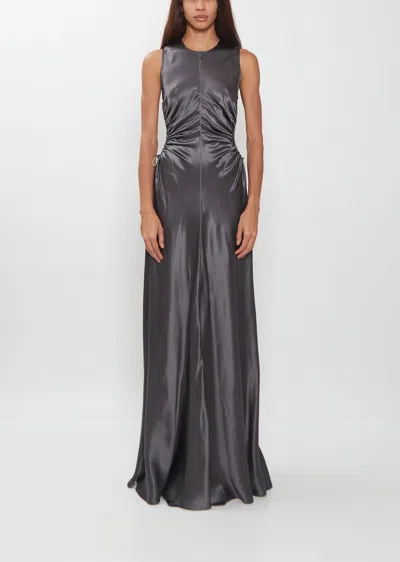 Cecilie Bahnsen Feline Silk Gown In Gray