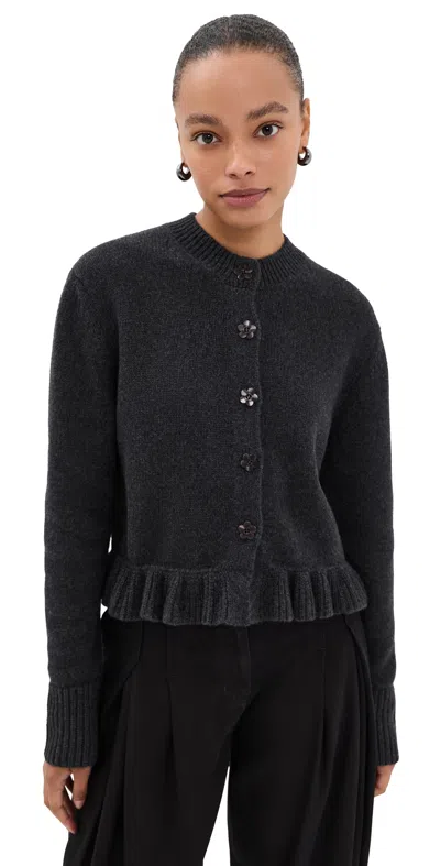 Cecilie Bahnsen Fibbie Cardigan Charcoal Grey