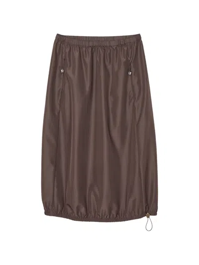 Cecilie Bahnsen Fie Bubble Midi Skirt In Brown
