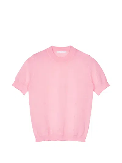 Cecilie Bahnsen Fillo Bow-detail Short-sleeve T-shirt In Pink