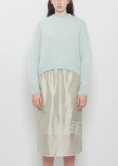 Cecilie Bahnsen Firall Mohair Knit Jumper In Pale Green