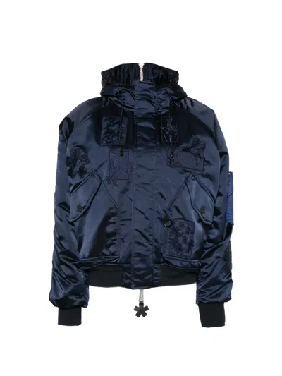 Cecilie Bahnsen Floral Appliqué Jacket In Blue