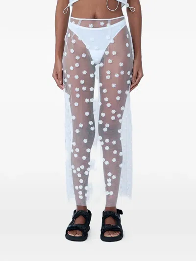 Cecilie Bahnsen Floral-appliqué Maxi Skirt In Multi