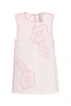 Cecilie Bahnsen Sheer Fabric Floral Embroidery Sleeveless Top In Pink