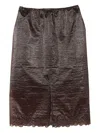 Cecilie Bahnsen Floral-trim Briaskirt Skirt In Brown
