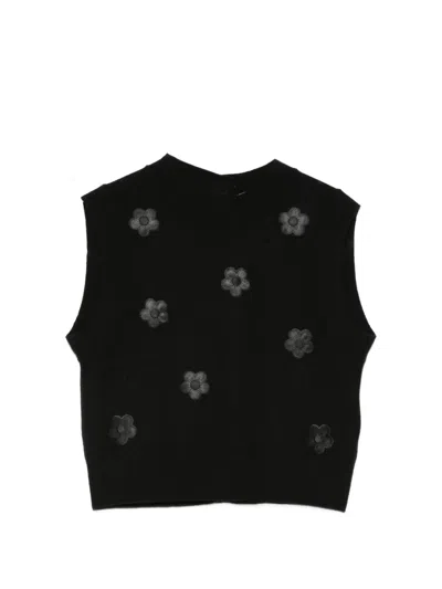 Cecilie Bahnsen Dean Button-embellished Cashmere Vest In Black