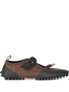 Cecilie Bahnsen Flower-embellished Mary Jane Sneakers In Brown