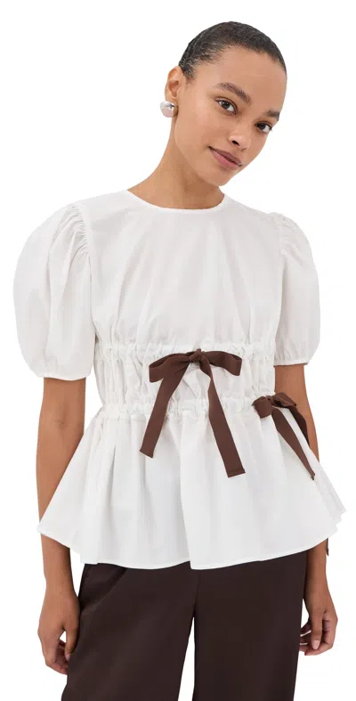 Cecilie Bahnsen Freya Top Vintage Ivory