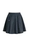 Cecilie Bahnsen Gathered Flared Mini Skirt In Blue