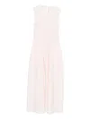 Cecilie Bahnsen Gathered Sleeveless Midi Dress In Pink