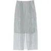 Cecilie Bahnsen Gray Olympia Midi Skirt