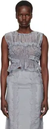 Cecilie Bahnsen Gray Uphi Tank Top In Grey