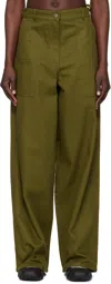 Cecilie Bahnsen Green Anita Jeans In Olive Green