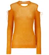 Cecilie Bahnsen Greta Mohair-blend Top In Orange