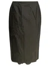Cecilie Bahnsen High-waisted Midi Skirt With Floral Embroidery In Green