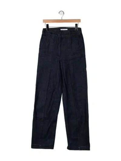 Pre-owned Cecilie Bahnsen High-rise Wide Leg Jeans In Black