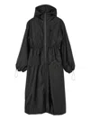 Cecilie Bahnsen Hooded Drawstring Parka Coat In Black