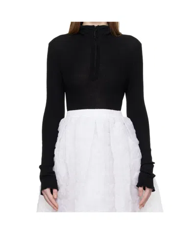 Cecilie Bahnsen Hooded Sweater In Black