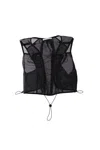 Cecilie Bahnsen Sheer Sleeveless Vest With Drawstring And Buttons In Black
