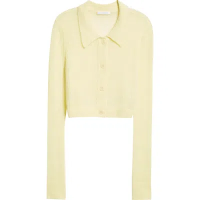 Cecilie Bahnsen Women's Jacqueline Ribbed Alpaca-blend Cardigan In Yellow