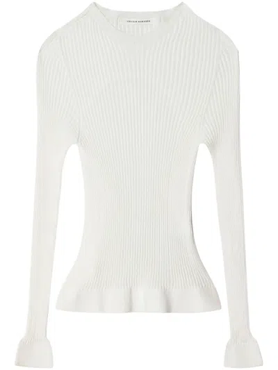 Cecilie Bahnsen Jayla Knitted Top In White