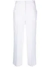 Cecilie Bahnsen Jaylee Cropped Straight-leg Trousers In White