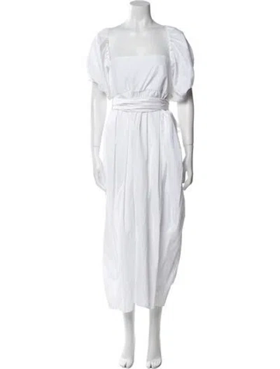 Pre-owned Cecilie Bahnsen Joel Long Dress In White