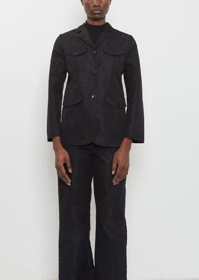 Cecilie Bahnsen Karina Floral Jacquard Blazer In Black