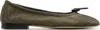 Cecilie Bahnsen Khaki Bona Ballerina Flats In Green