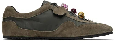 Cecilie Bahnsen Blaise Suede Technical Sneakers In Multi