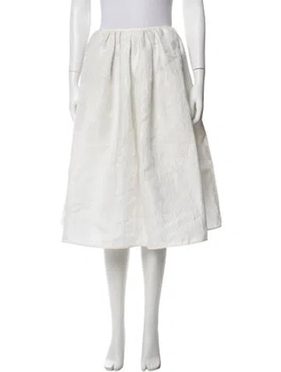Pre-owned Cecilie Bahnsen Knee-length Skirt In White