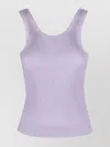 Cecilie Bahnsen Knit Top With Ribbed Texture And Scoop Neck