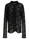 Cecilie Bahnsen Sheer Floral Collared Neck Long Sleeves