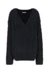 Cecilie Bahnsen "alia" Cable Knit Sweater In Grey