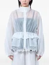 Cecilie Bahnsen Lace-trimmed Drawstring Jacket In White