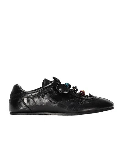 Cecilie Bahnsen Lace-up Low-top Casual Shoes In Black