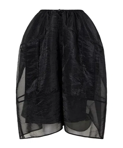 Cecilie Bahnsen Layered Design Midi Skirt In Black