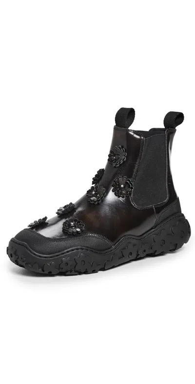 Cecilie Bahnsen Binley Flower-embellished Chelsea Boots In Brown