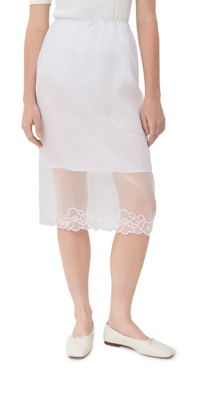 CECILIE BAHNSEN LIQUID MYRTIA BRIA SKIRT WHITE