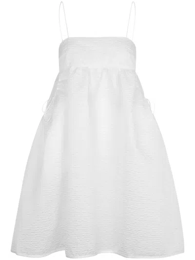 Cecilie Bahnsen Lisbeth Matelassé Minidress In White