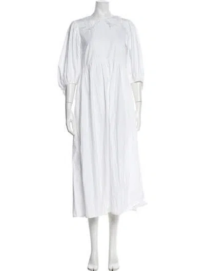 Pre-owned Cecilie Bahnsen Long Dress In Neutral
