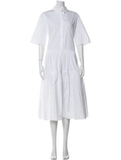 Pre-owned Cecilie Bahnsen Long Dress W/ Tags In White