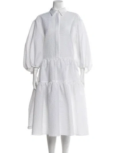 Pre-owned Cecilie Bahnsen Long Dress In White