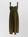 Cecilie Bahnsen Long Length Ruffle Detail Sleeveless Dress