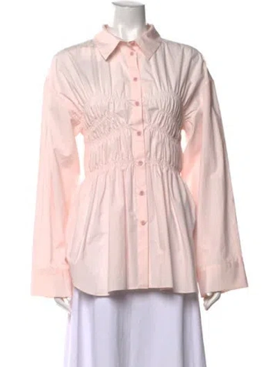 Pre-owned Cecilie Bahnsen Long Sleeve Blouse W/ Tags In Pink