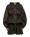 Cecilie Bahnsen Long Sleeve Bomber Jacket In Brown