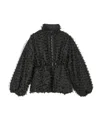 Cecilie Bahnsen Textured Balloon-sleeve Jacket In Black