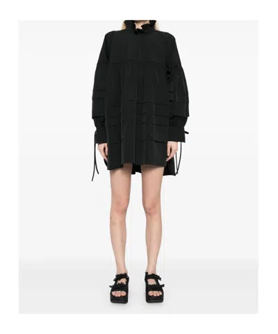 Cecilie Bahnsen Long Sleeve Dress In Black