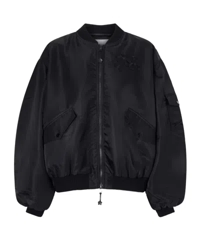Cecilie Bahnsen Loose Fit Bomber Jacket In Black